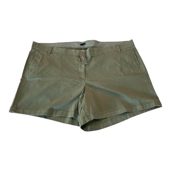 J. Crew Olive Sand 5" new stretch classic chino short in Plus Size 24 H5807 NEW - Picture 4 of 16